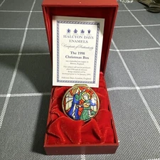 Halcyon Days Enamel Box, Christmas 1998