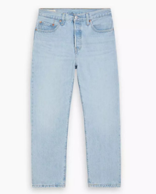 Levi's Premium Women's 501 Original Cropped Light Wash Jeans, 25 x 28
