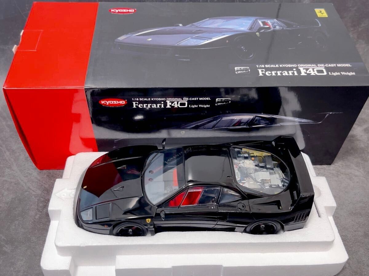 Kyosho 1/18 Hi End model Ferrari F40 Light Weight Black High Kyosho 1/18 Hi End model Ferrari F40 Light Weight Black High