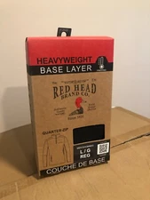 RedHead Heavyweight Quarter-Zip Long-Sleeve Base Layer Crew for Men - Black - L