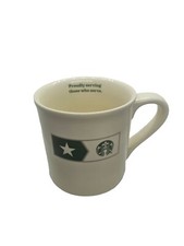 Starbucks 14 oz Military Mug 2013 Proudly Serving Those Who Serve Made in USA