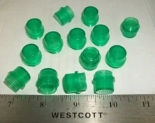 Lot of 15 Dialco Green Faceted LENS FOR Panel Mount Pilot Indicator Light Lamp s