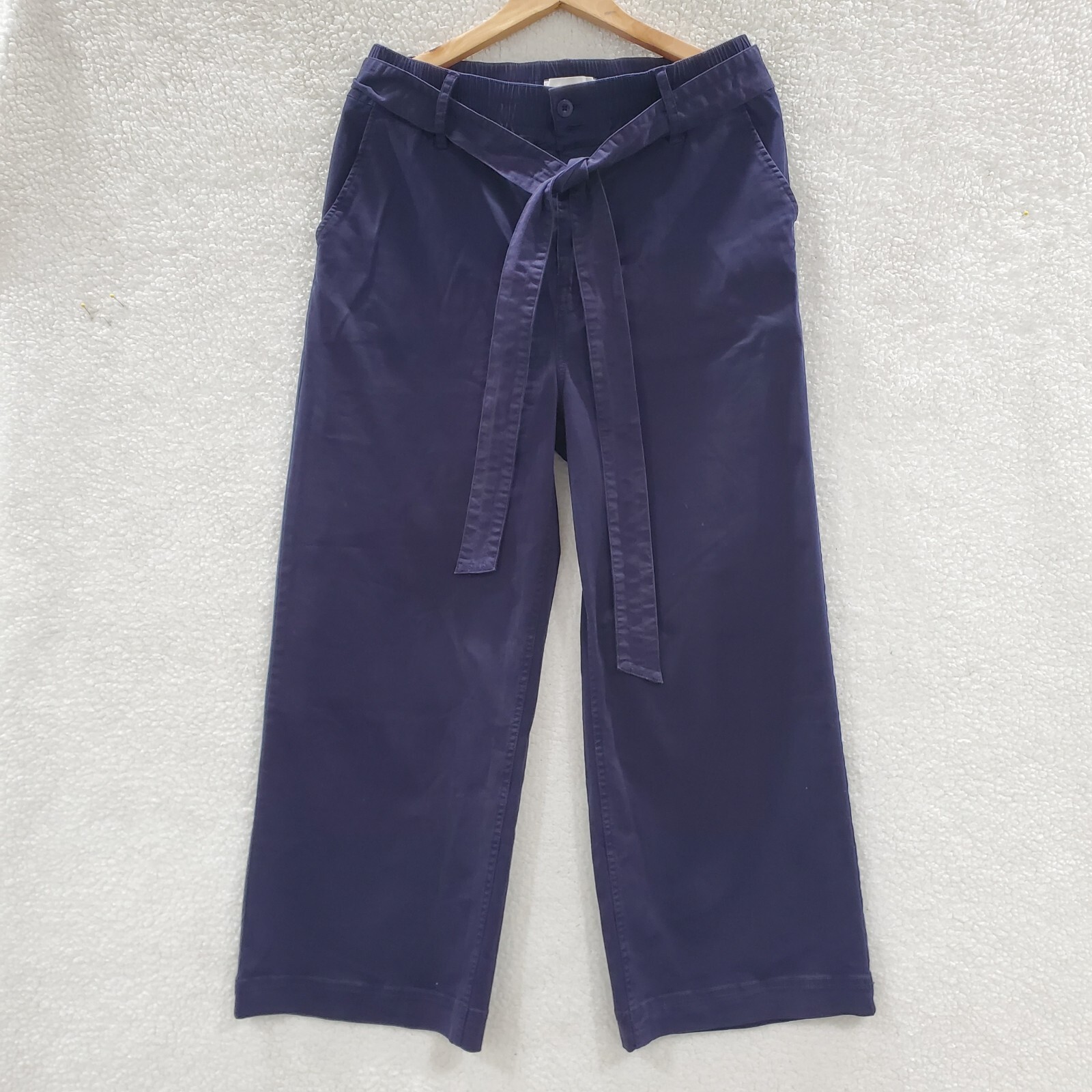 Pantalones de tiro alto Michael Stars para mujer grandes azul marino Kenia pierna ancha