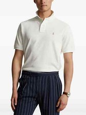 Polo Ralph Lauren L110723 Mens Shell White Classic Fit Cotton Polo Shirt Size L