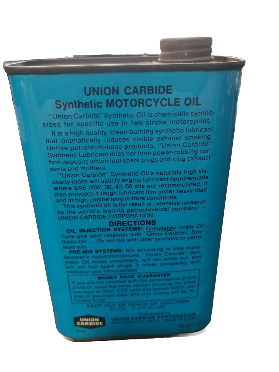 OLD ファイヤーマン ワークジャケット OIL.Co union made Vintage Union Carbide Synthetic 1 Quart Motor Oil Can Nos