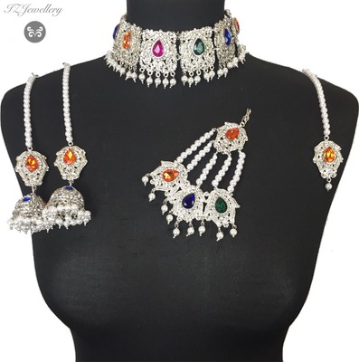 Multicoloured Asian Choker Set 