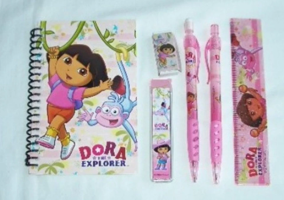 Dora la Exploradora Nickelodeon Papelería Lápiz Cuaderno Regla Borrador Plomo  Foto 3 de 4
