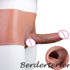 Silicone Underwear Pants With Hollow Large Realistic Penis Sleeve Enlargement