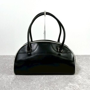 PRADA Vitello Drive Bowler Bag Black Logo Leather Mini Boston