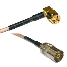 RG316 SMA MALE ANGLE to DVB TV Pal Female RF Cable Rapid-SHIP LOT