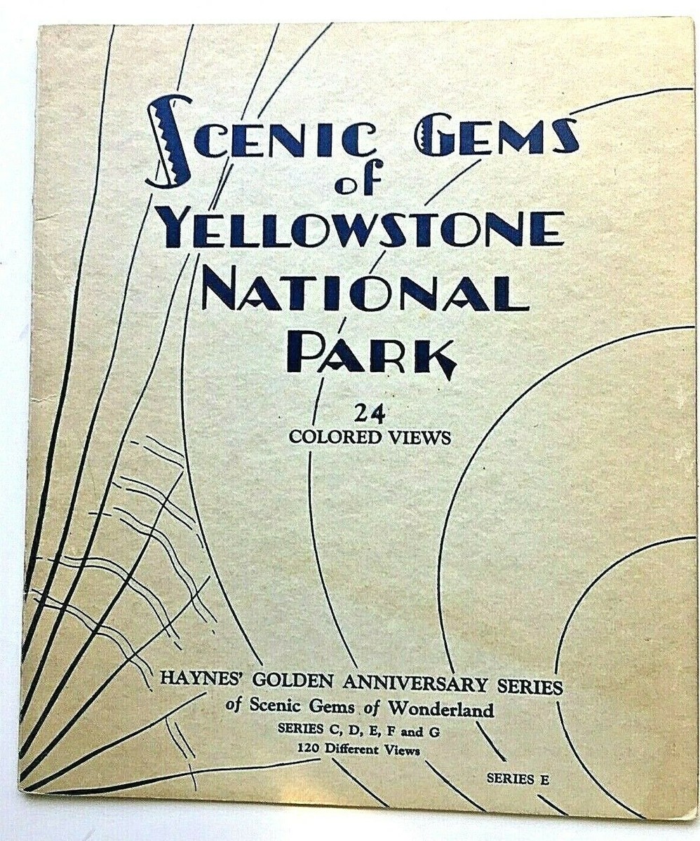 Vintage 1929 Scenic Gems of Yellowstone National Park Booklet