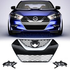 Front Grill Grille Fog Driving Light Lamp Pair For 2016 2017 2018 Nissan Maxima