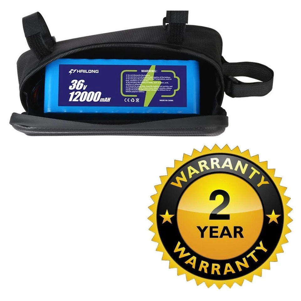 Batería 36V 12AH Batería Triángulo Batería Litio con Bolsa Batería Ebike Foto 2 de 4