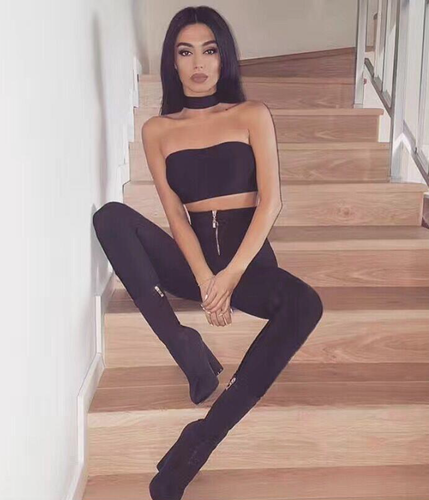 NEW! Black Bandage Leggings Pants Thick 