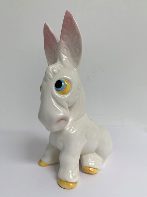 Sylvac 3383 mehrfarbige komische Esel Maultier Keramik Figur (Abplatzer zu Fuß)