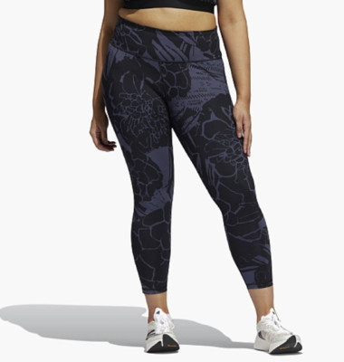 Adidas HD4460 Optime Superher Training Leggings Blue Floral ( 3X )