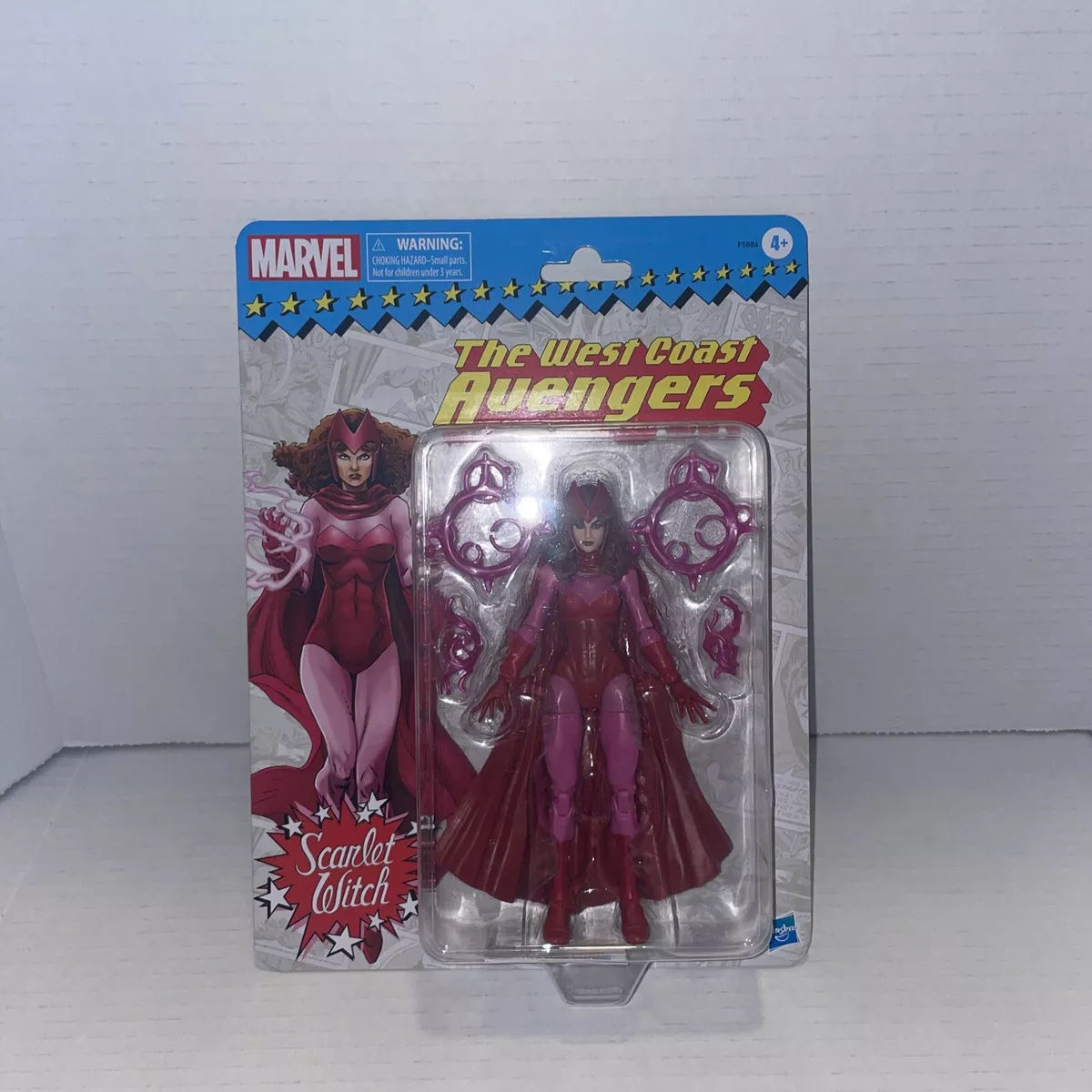 Marvel Legends Series Scarlet Witch Retro Action Figure Toy, 4 Accessories  