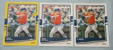ALEX BREGMAN LOT OF 3 2020 DONRUSS YELLOW & BASE & VARIATION #112 HOUSTON ASTROS