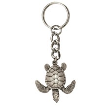 Scuba Diving Diver Pewter Key Chain KeyChain Turtle GP7246