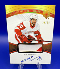 Joe Veleno 2021-22 UD Ultimate Patch Auto 🔥Autographed Debut Threads /99🔥