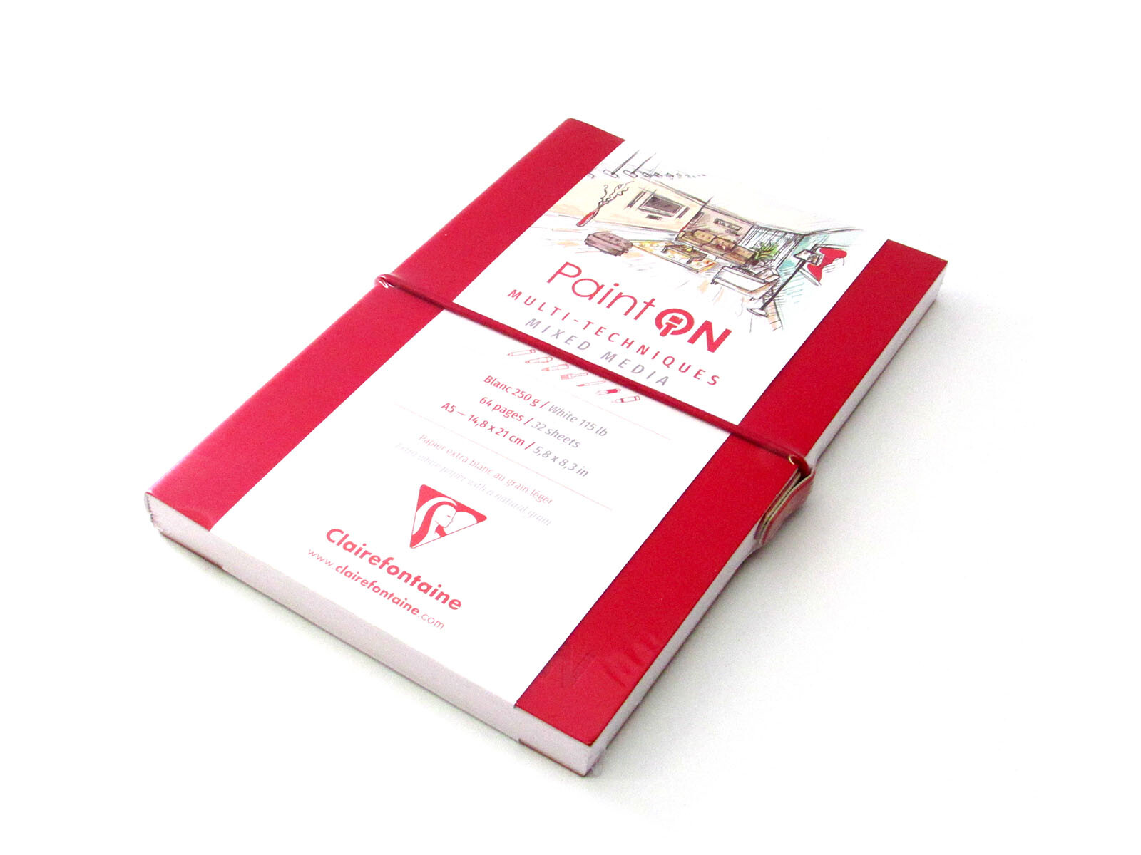 CLAIREFONTAINE PAINT ON - TACCUINO - 250 g/mq - A5 - QUADERNO 64 FG