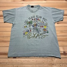 Vintage 90s No Place Else But Austin Dallas Houston San Antonio Texas Shirt - XL