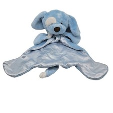 Gund Baby Blue Huggybuddy Spunky Puppy Dog Security Blanket Lovey Plush Satin