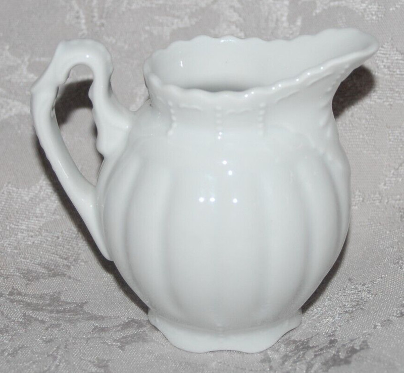 Haas & Cajzek Hand Made Fine Porcelain White Creamer/Small Pitcher Part of a Set