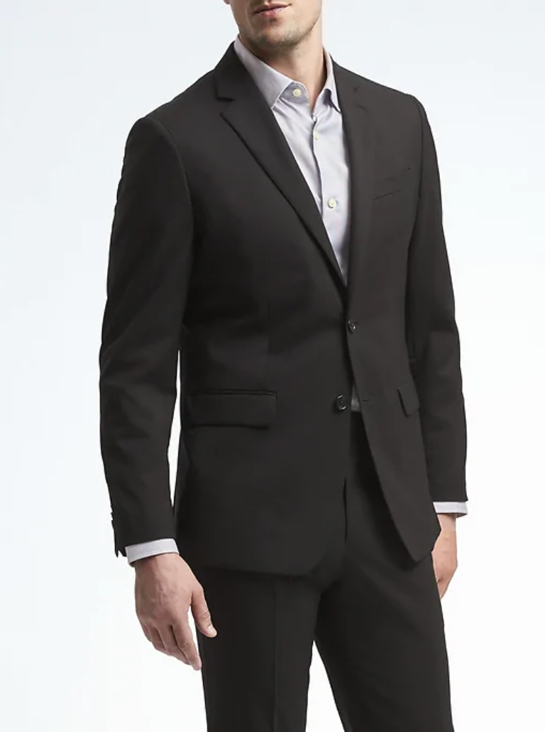 Banana Republic Men's Slim Solid Italian Wool Suit Jacket Size 46