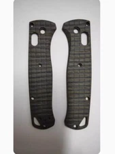 1 Pair Tiger Pattern Roasted Titanium Handle Scales for Benchmade Bugout 535
