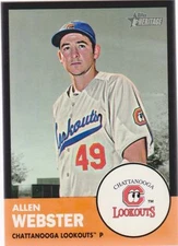 2012 TOPPS HERITAGE MINORS #193 ALLEN WEBSTER BLACK /96