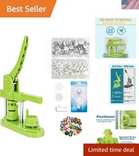 Button Maker Machine, 3rd Gen Installation-Free 25mm1 in DIY Pin Button Maker...
