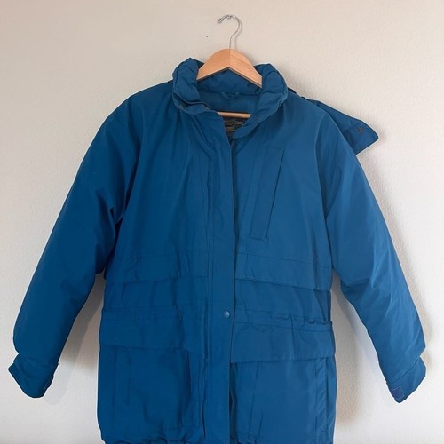 Vintage Eddie Bauer Gore-Tex Ridgeline Goose Down Parka Jacket, Blue, Large