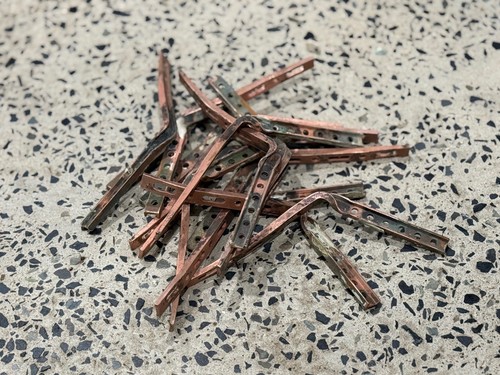 SOLID COPPER GUTTERS #12 Copper Gutter Shank for Sheeting - 4/12 - Reclaimed