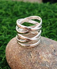 Multiple Layer Band Ring, 925 Sterling Silver Band ring, Unisex Ring, All Size