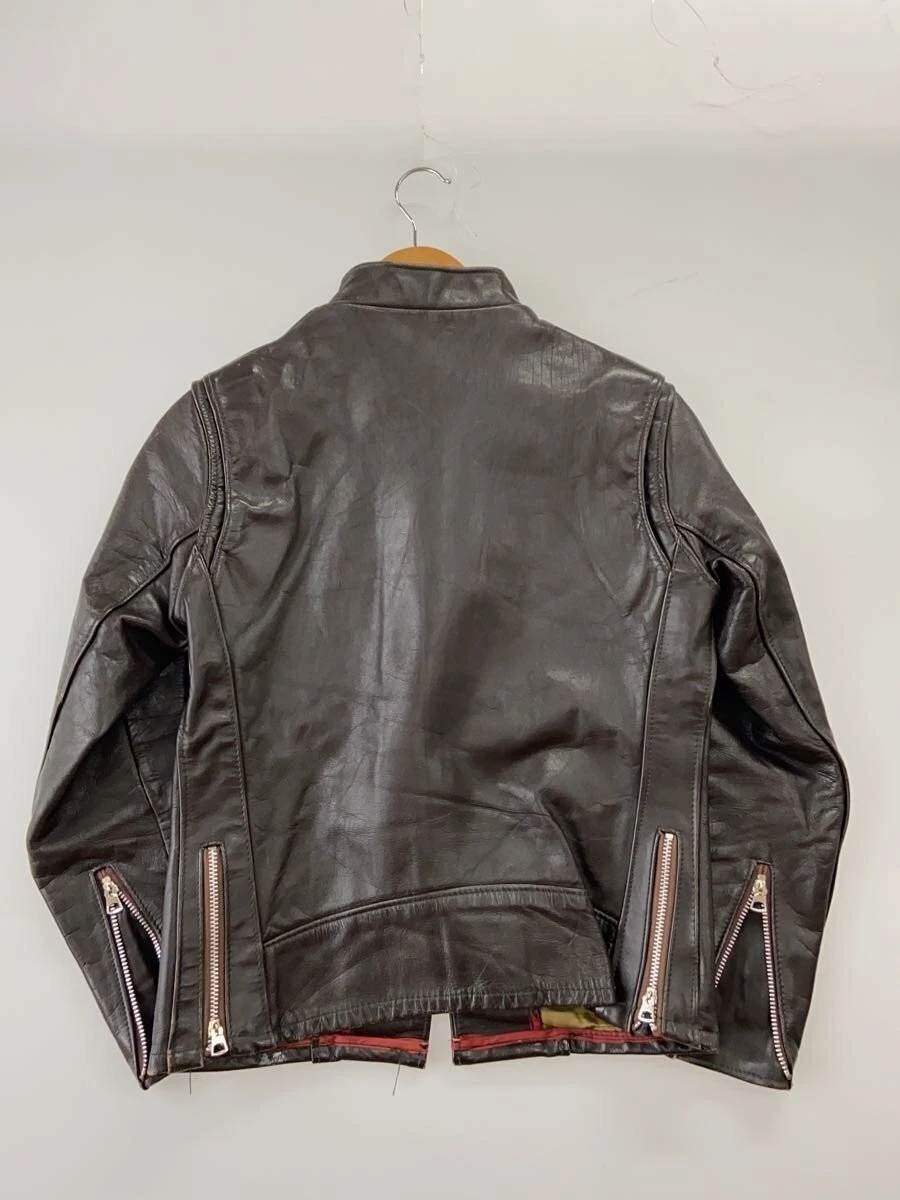 Chaqueta Schott Single Riders de cuero negro