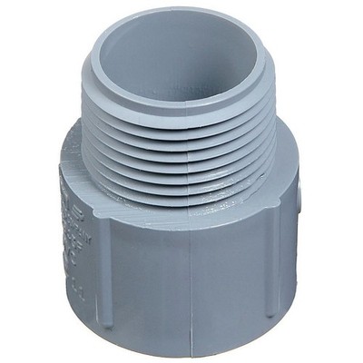 Carlon E943GR-CTN Terminal Adapter, 1-1/4 in MPT x Socket, 1.97 in Dia, 1.98 in