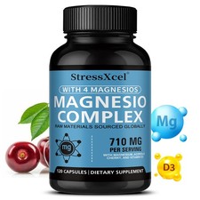 Magnesio Complex 710mg Reduces Sleep Latency Magnesium For Bone Health 30 120Cap
