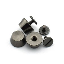 LQ Industrial 25-Pack 1/2" Purse Handbag Feet Nailhead Flat Stud Solid Brass ...