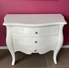 CHEST OF DRAWERS DRESSER BUFFET SIDEBOARD-White French Provincial Look - As New!