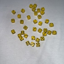 Dice D6 Set Of 36 12mm Yellow W/ Black Pips 40K D D Warhammer Fantasy