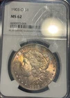 1903-O MS62 NGC Morgan Silver Dollar Dual Side Toned Key Date