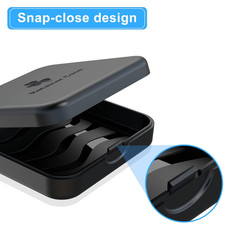 Aligner and Retainer Cases,2 Pcs Denture Case - Black | Durable and slim Mout...