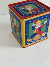 S.A. Inc. Metal Tin Clown Jack-in-the-Box Crank Handle Toy Ages 3-5
