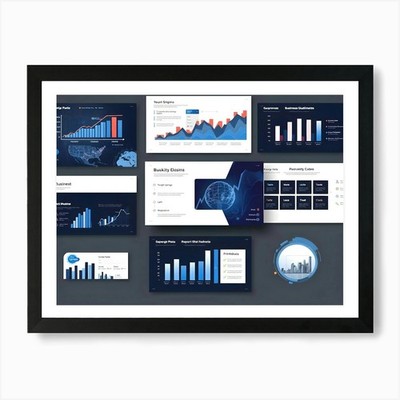 Geschäftspräsentation 1 Kunstdruck gerahmt Wandbild Poster Leinwanddruck Bild