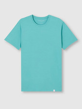 DEREK ROSE MENS T-SHIRT - SMALL - MICRO MODAL - RRP. £105 - BASEL TURQUOISE TOP