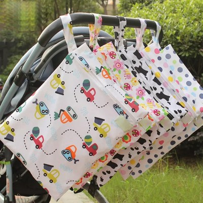 3er Pack Wiederverwendbar Nass Trocken Beutel für Baby Stoff Windel Windeltasche Aufbewahrungstasche Halter