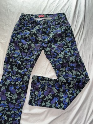 Supreme Levi's 505 Floral Print 34x32 Denim Jeans Black Straight