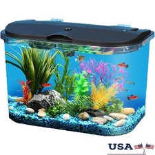 5 Gallon Aquarium Kit LED Light Power Filter Ideal Tropical Fish Starter Tank US
