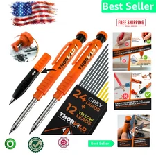 Ultimate Mechanical Carpenter Pencil Set - 2 Pencils, 38 Leads, Sharpener & Grip